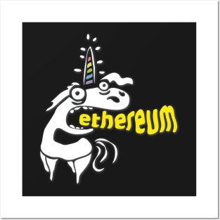 Ethereum Unicorn Trippin' Posters and Art